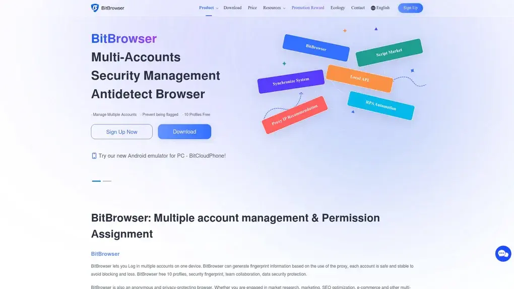 BitBrowser screenshot