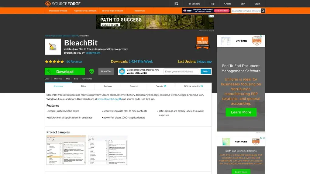 BleachBit screenshot