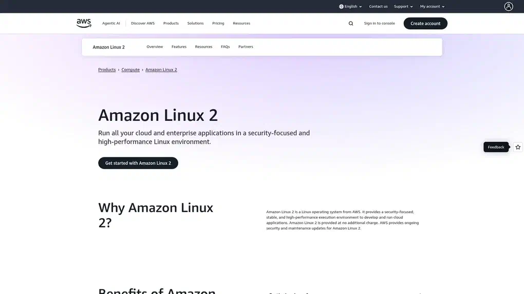 Amazon Linux Interface Amazon Linux 2 - Uptime Club