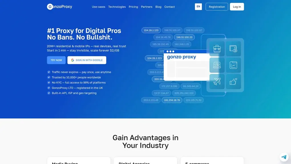 GonzoProxy screenshot