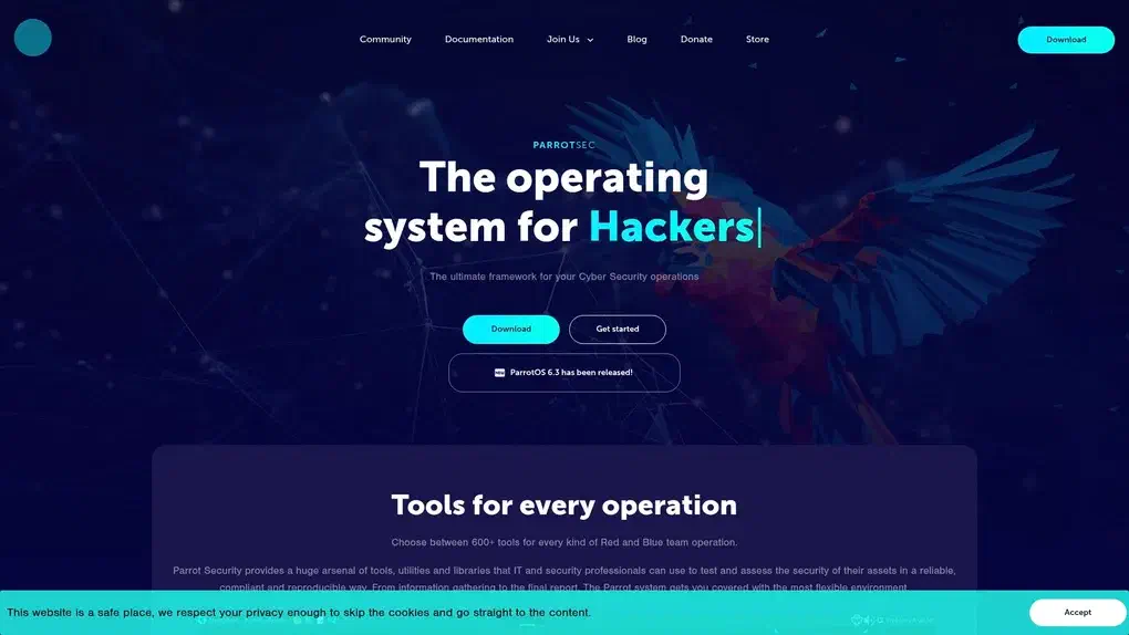 Parrot OS screenshot