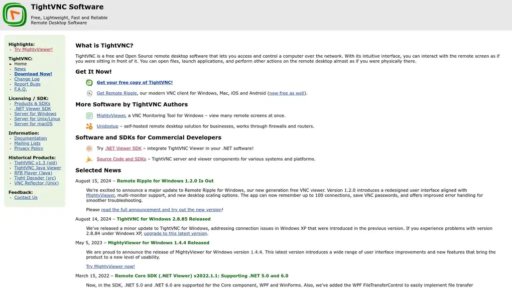 TightVNC screenshot