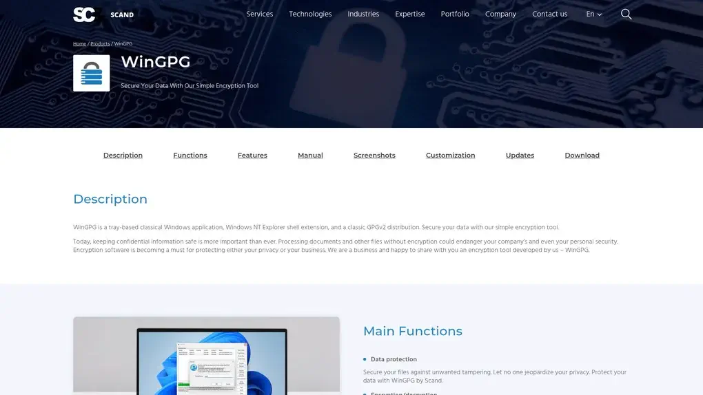 WinGPG screenshot
