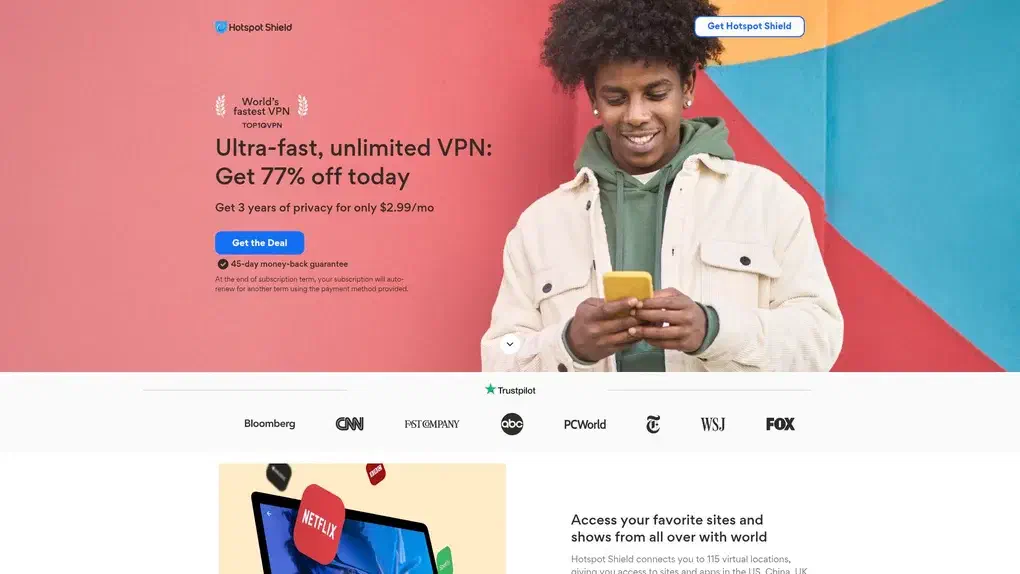 Hotspot Shield screenshot