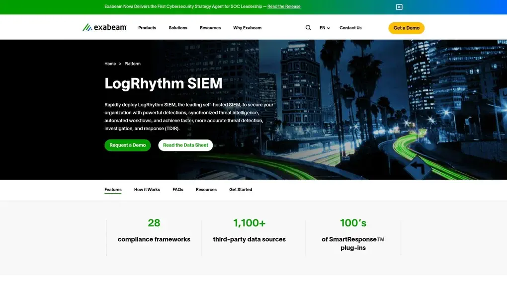 LogRhythm SIEM screenshot
