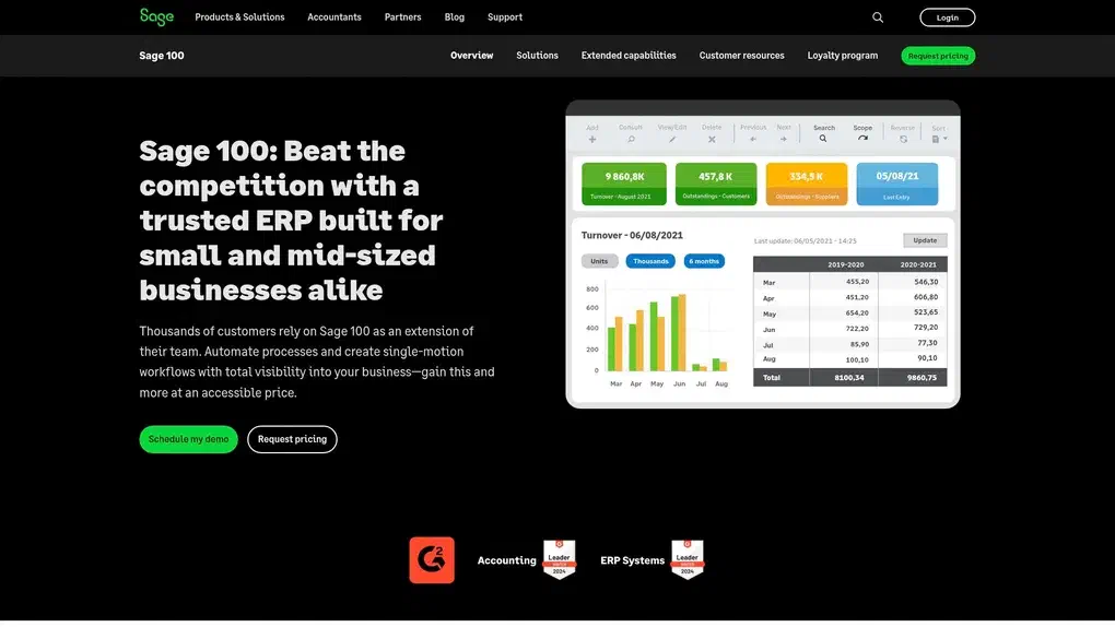 Sage 100 screenshot