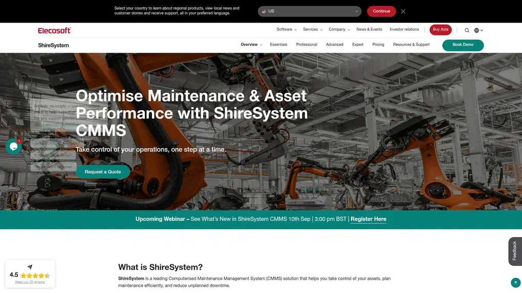 Shiresystem Template Example ShireSystem CMMS - Uptime Club